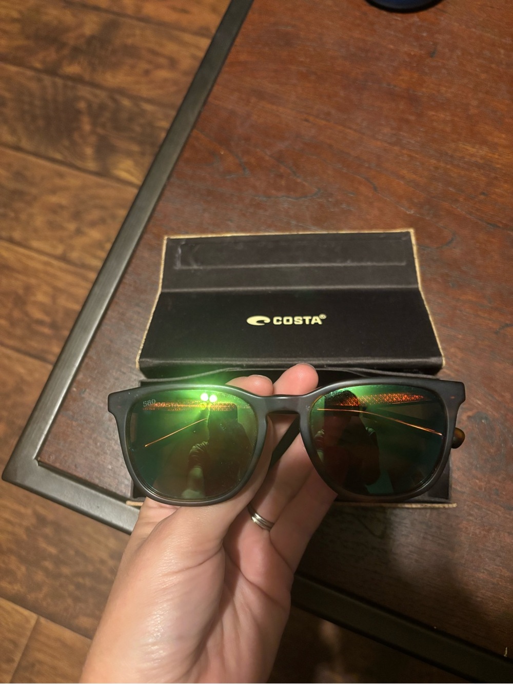 Costa Sunglasses with Green Mirror Lenses